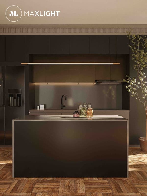 Moderne guld pendel 100 cm dæmpbar ORGANIC LED 16W P0356D Maxlight