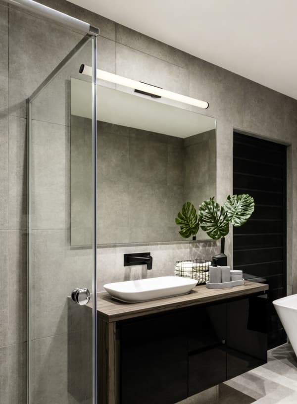 MATTIMO badeværelsesvæglampe sort Trio 283270332