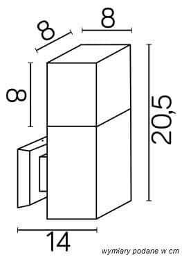 Ulkoseinävalaisin 1xE27 tummanharmaa IP44 SU-MA Cube CB-K DG