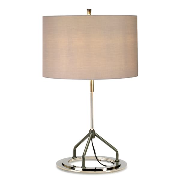 Bordlampe sølv med grå skærm Vicenza E27 60W Elstead