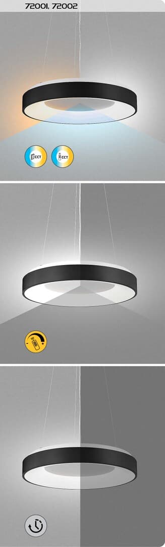 LED lysekrone LED 38W sort 72001 Ceilo Rabalux