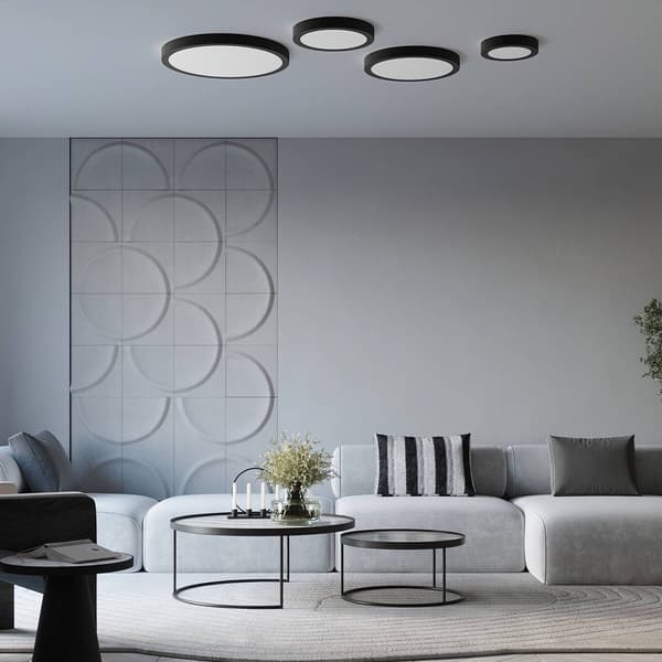 Moderne rund sort loftsplafond Ø60 ONYX LED 65W SL.1248 Sollux Lighting