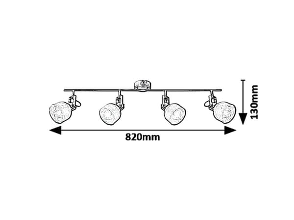 Spotlight satin krom /klar E14 4X28W Francis 5440 Rabalux