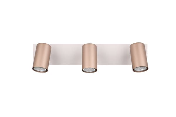 Takspotlight modern kaffe-grå rektangulär trippel rörlig 3xGU10 35W MARLEY Trio