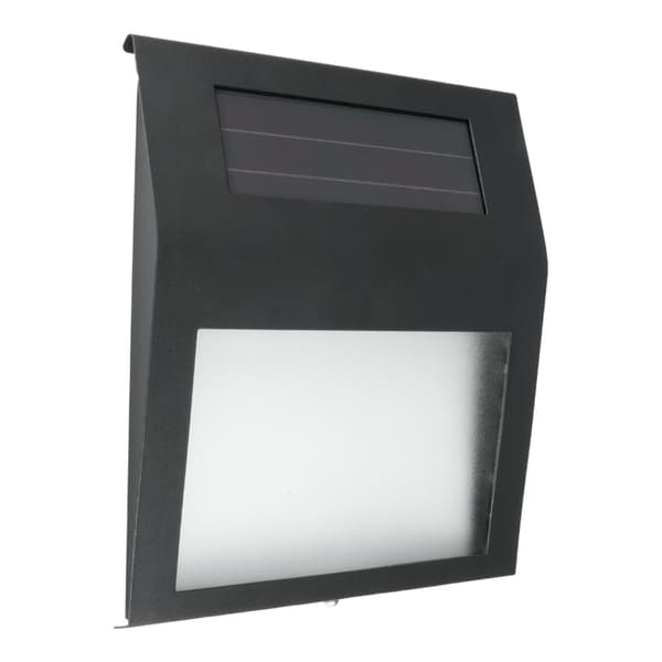 LED solcellelampe sort oplyst husnummer IP44 DPM