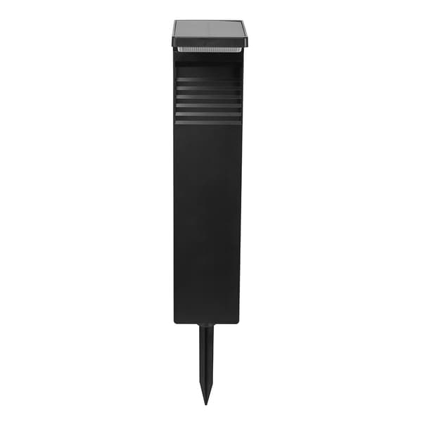 JOHNY Eko-Light rektangulær sort solcellehavestolpe 41 cm varm LED 0,5W IP44