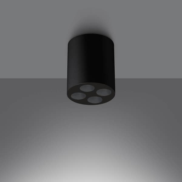 Moderne loftspot rør rund sort LED 9W ZOE SL.1210 Sollux Lighting