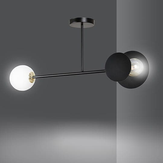 LOFTLAMPE Emibig 2xE27 60W MINERVA 2 SORT 612/2