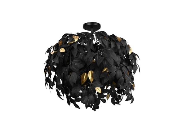 Moderne loftslampe LEAVY sort RL R60463032