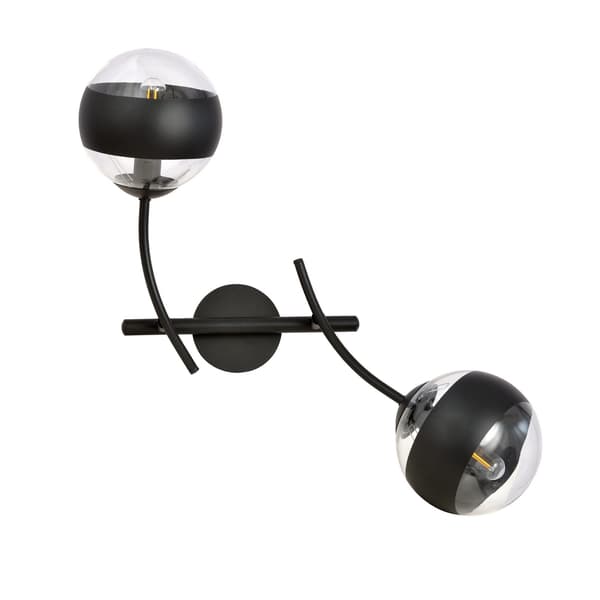 Væglampe Emibig 2xE14 40W HUNTER K2 SORT/STRIBE 1101/K2