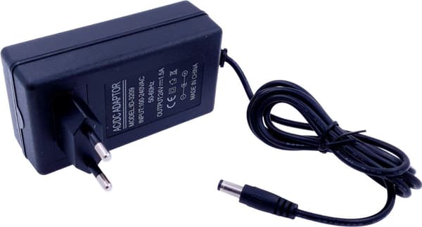 Strømforsyning til LED 24V DC 1.5A 36W sort stik Idealed ID-3209