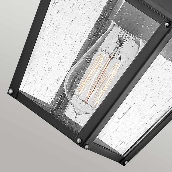 Sort udendørs væglampe E27 60W Huntersfield Hinkley