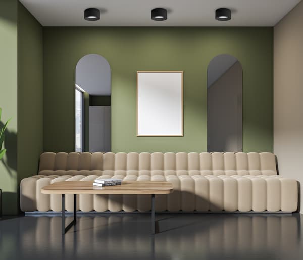 Moderne sort rund LED loftspot 28W Sirius Italux