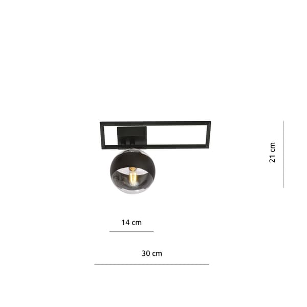 Emibig loftlampe 1xE14 40W IMAGO 1D SORT/STRIBET 1132/1D