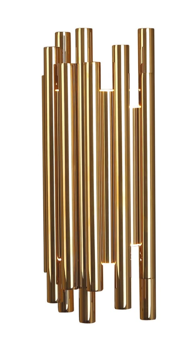 Koristeellinen seinävalaisin kultaiset putket ORGANIC LED 8W W0187 Maxlight