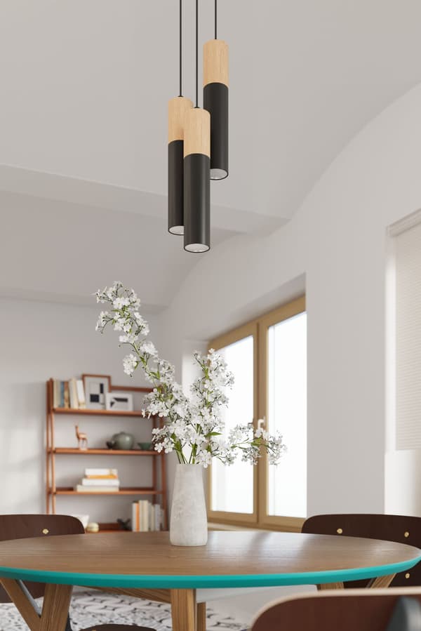 PABLO 3 sort lysekrone Sollux Lighting SL.0634