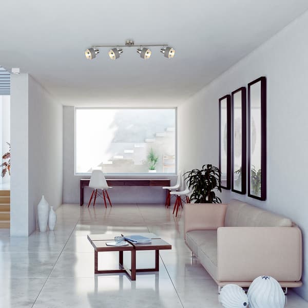 Loftlampe til stue E14 4X10W farve krom satin 5382 Basil Rabalux