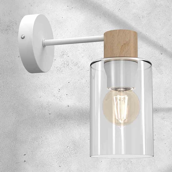 Seinävalaisin LED Milagro MADERA MLP8553 valkoinen