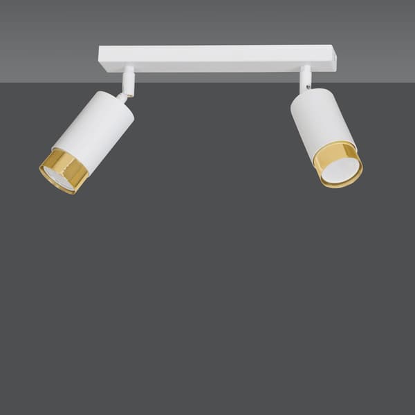 LOFTLAMPE Emibig 2xGU10 30W HIRO 2 WH/GOLD 963/2