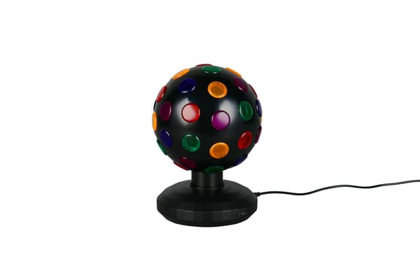 Dekorativ bordlampe sort diskokugle batteridrevet LED 1W ZERO RL