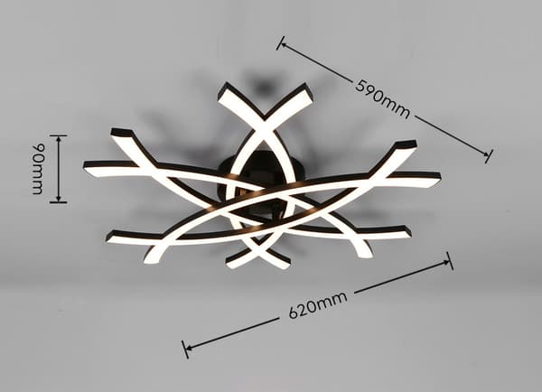 Loft moderne sort designer LED loftlampe 33W POLLOCK RL