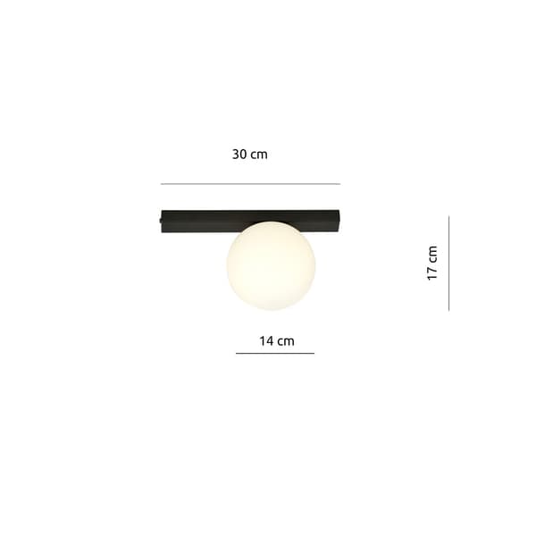 Emibig loftlampe 1xE14 40W FIT 1 SORT/OPAL 1124/1