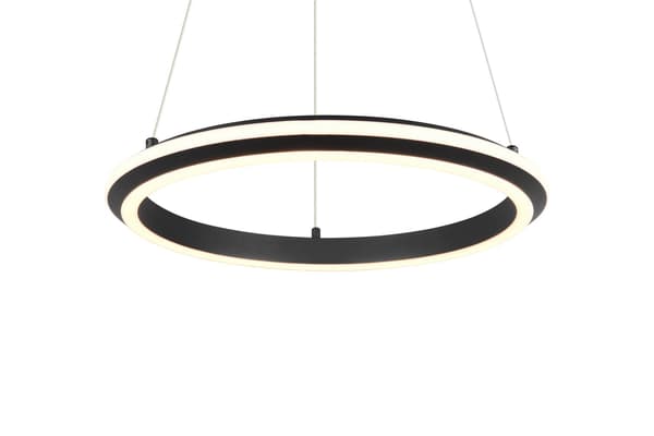 Moderne sort ring pendel ø45cm variabel farve LED 34W AMADOR Trio