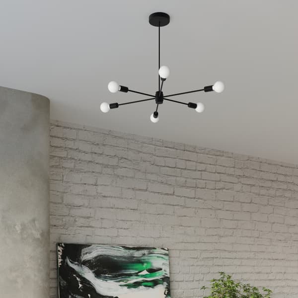 Lysekrone TEMBO 6 sort Pure Lume model PU.1023