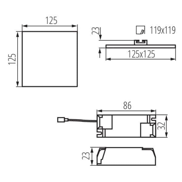 Kanlux AREL LED loftarmatur model 29586 IP65