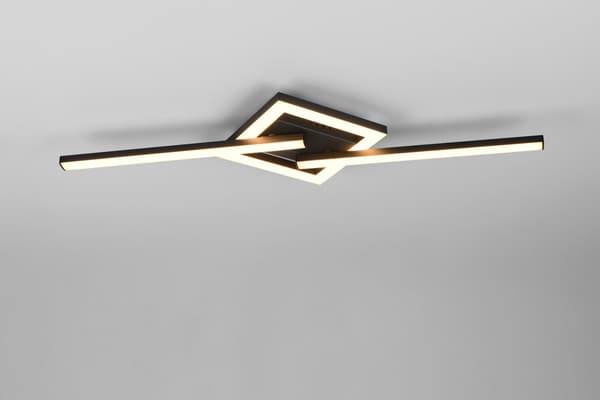 Loftlampe geometrisk lineær sort VIALE LED 17W RL
