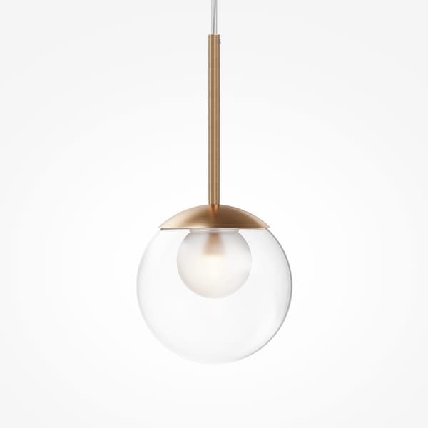 Hänglampa guld glaskula Ø15 cm Basic form 1xG9 20W Maytoni