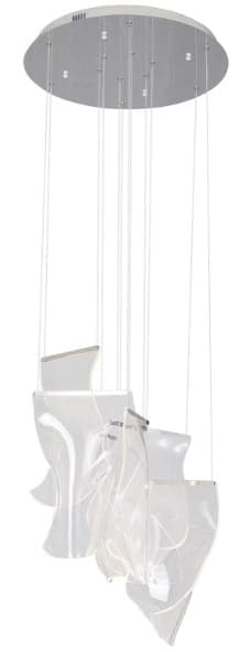 Modern vit kaskadlampa SILK LED 15W P0371D Maxlight