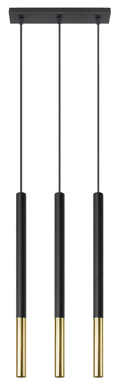 MOZAICA 3L pendellampe sort/guld Sollux Lighting SL.0892