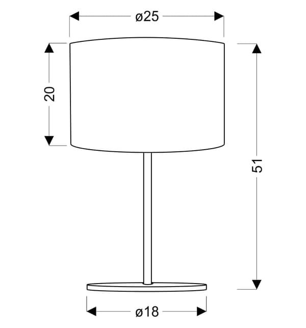 Candellux ARKAS 41-18055 krom bordlampe