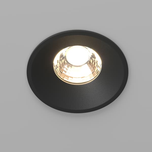 Indbygningsspot rund sort 910lm LED 12W Round Maytoni