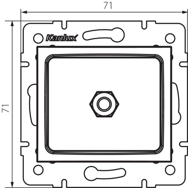 LOGI potentialudligningsstik mat sort Kanlux 33582