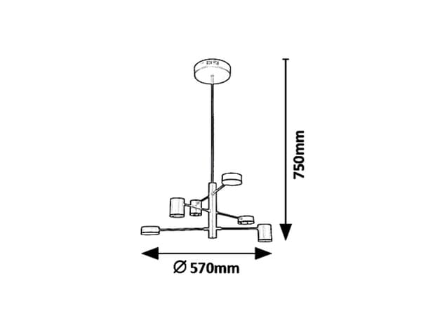 Moderne LED pendellampe 30W mat sort 6355 Solomon Rabalux
