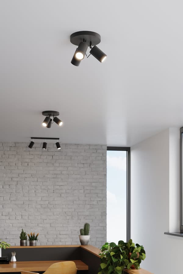 Loftlampe RING 3P sort Sollux Lighting model SL.1016