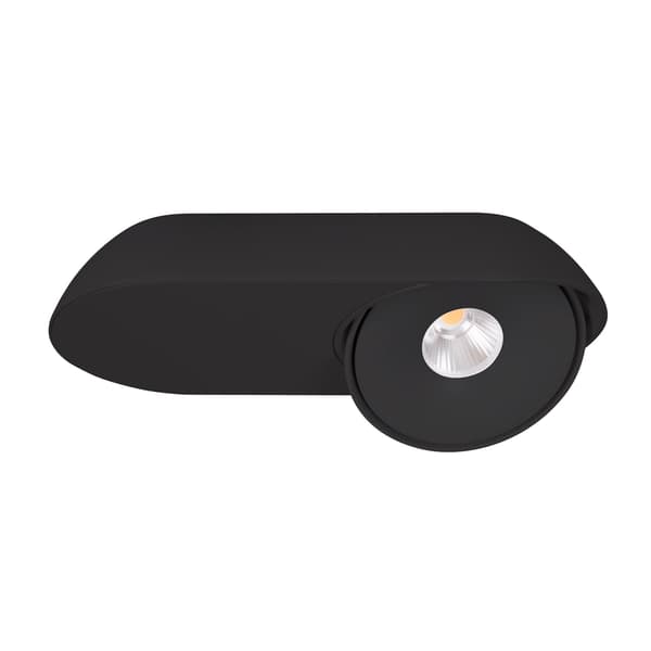 Loftspot moderne bevægelig oval sort LED 10W VECTOR Maxlight