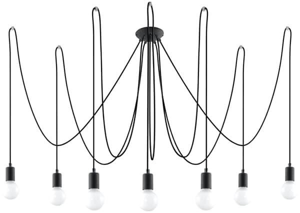 Lykrona EDISON 7 Svart Sollux Lighting SL.0372