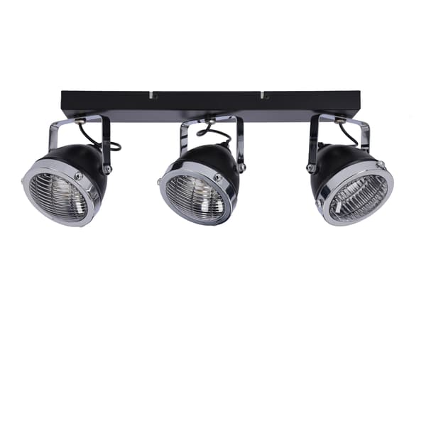 Industriel loftlampe sort-krom spotlys 3xGU10 15W Crazy Candellux