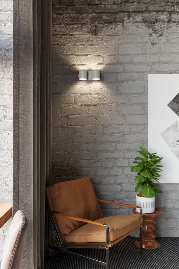 Seinävalaisin ORBIS 2 harmaa Sollux Lighting SL.0661
