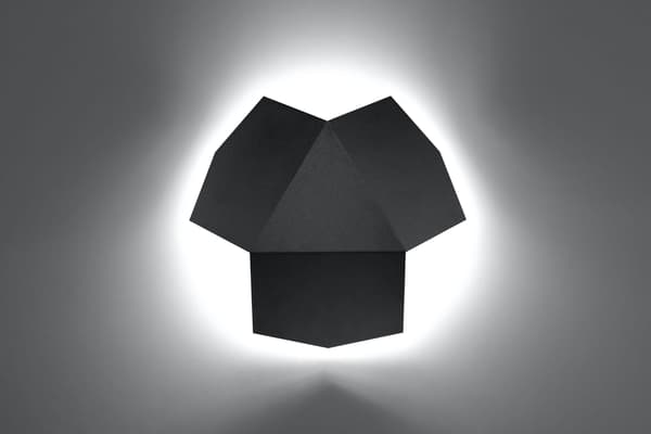 Væglampe TRE Sort Sollux Lighting SL.0425