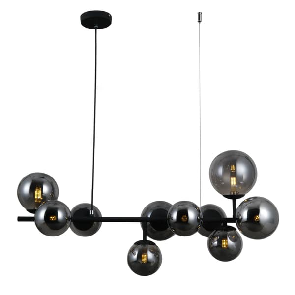 Italux Frontera moderne sort lysekrone PND-40423-10