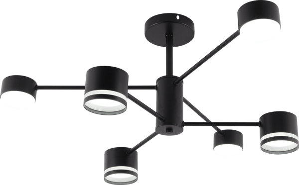 Moderne sort loftlampe Sticki 6xGX53 15W Vargo