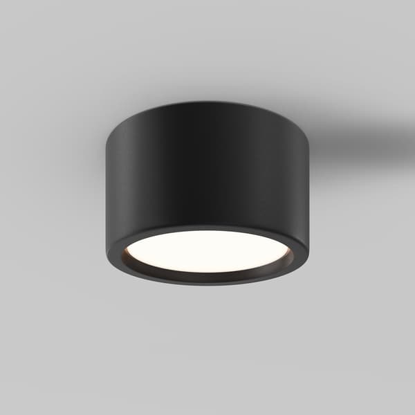 Sort rund loftspot Ø17cm til badeværelse LED 15W Hydra Maytoni