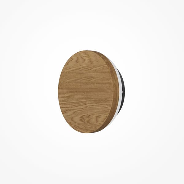 Skandinavisk væglampe sort-beige rund træ LED 5W BASIC TEXTURE Maytoni