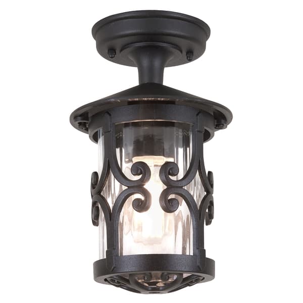 Hereford udendørs loftlampe 1xE27 sort Elstead BL13A-BLACK