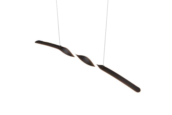 Moderne sort aflang spiral LED pendel 18W GINKO RL