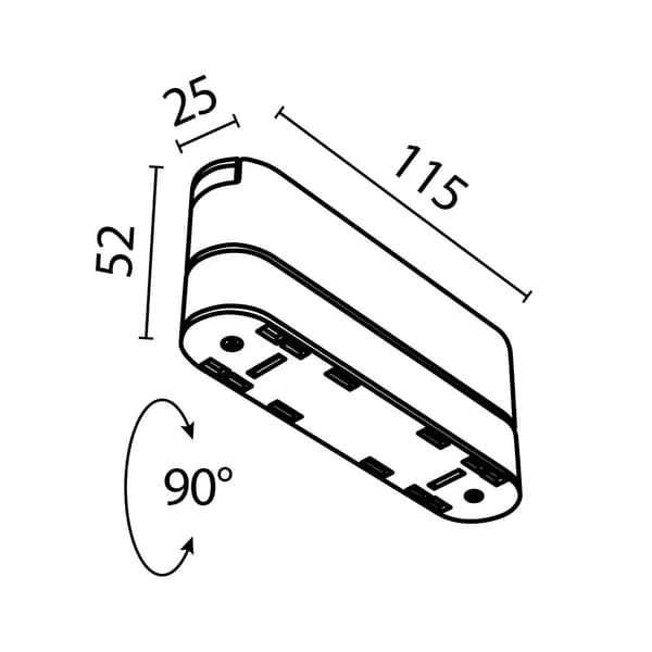 Adapter för spårbelysning 11 cm vit RADITY Maytoni Technical